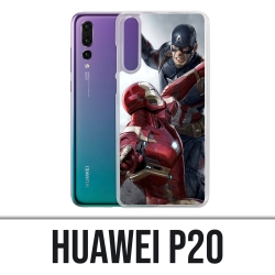Funda Huawei P20 - Captain America Vs Iron Man Avengers