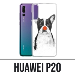 Coque Huawei P20 - Chien Bouledogue Clown