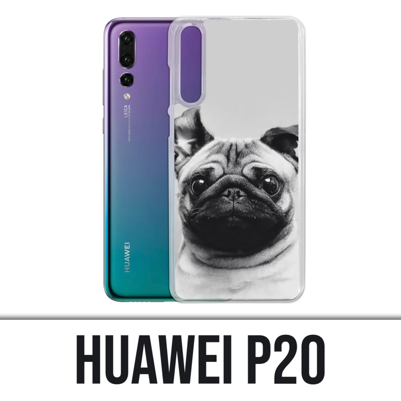 Custodia Huawei P20 - Dog Pug Ears