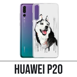 Huawei P20 cover - Husky Splash Dog
