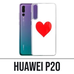 Coque Huawei P20 - Coeur Rouge