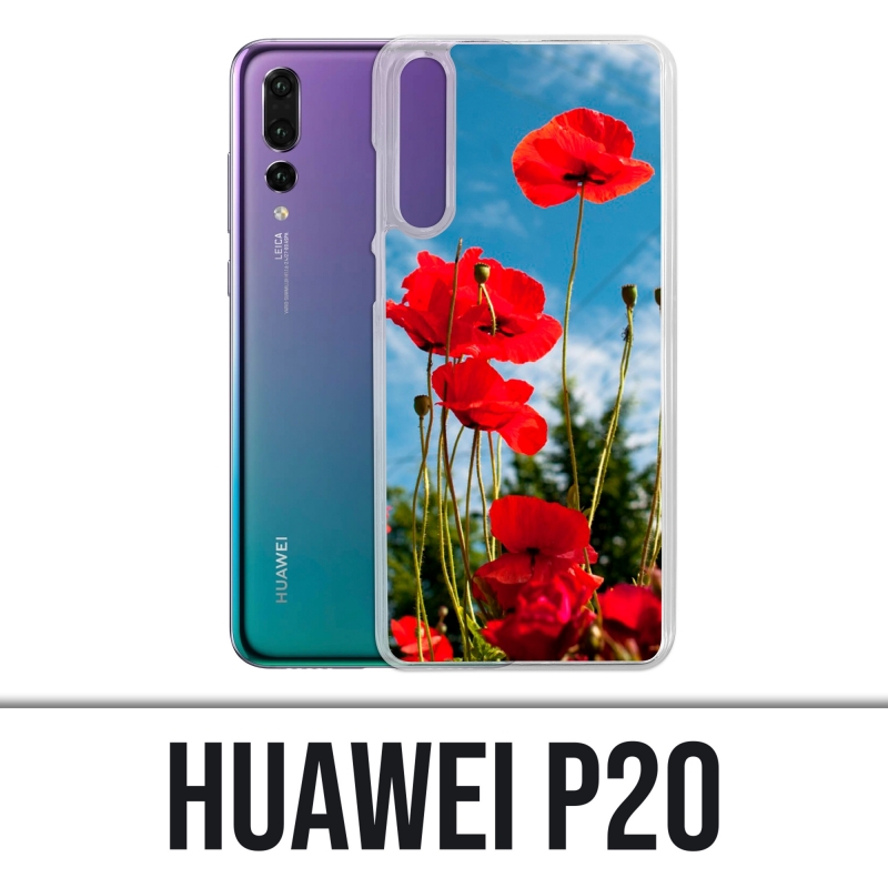 Huawei P20 case - Poppies 1