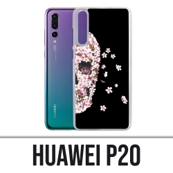 Huawei P20 Case - Schädel Blumen