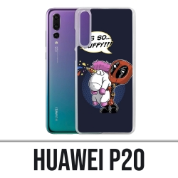 Coque Huawei P20 - Deadpool Fluffy Licorne