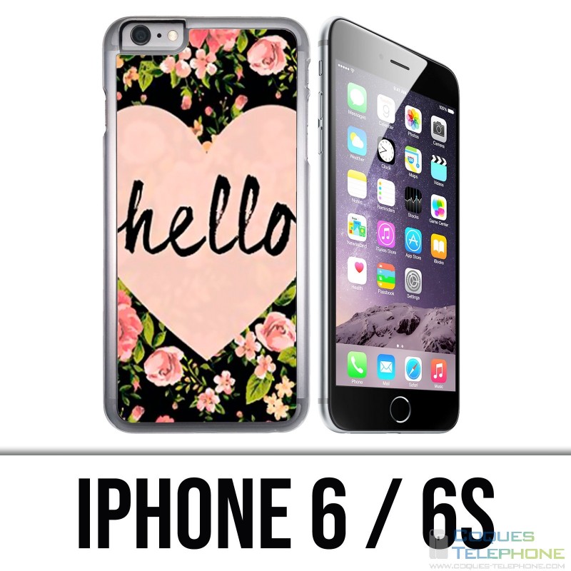 Coque iPhone 6 / 6S - Hello Coeur Rose