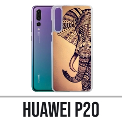 Huawei P20 Case - Vintage Aztec Elephant