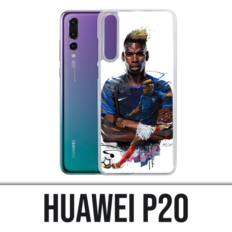 Huawei P20 Case - Fußball Frankreich Pogba Zeichnung