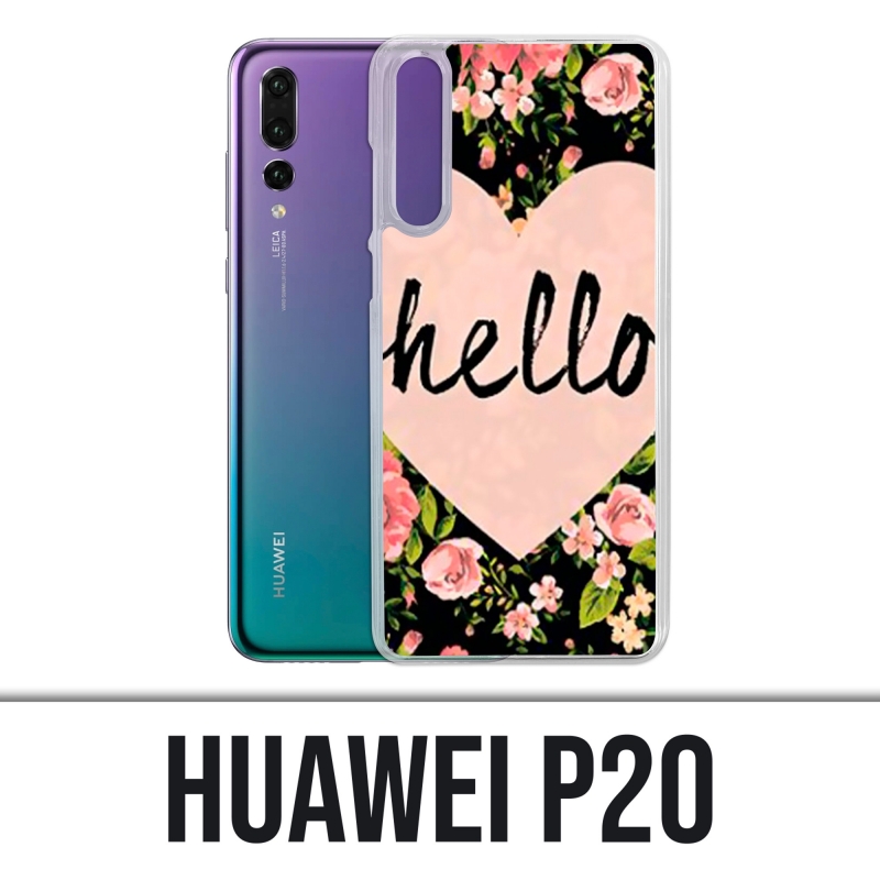 Funda Huawei P20 - Hello Pink Heart