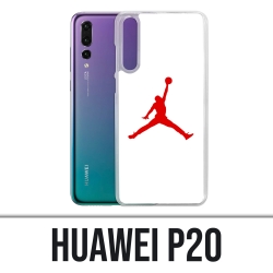 Coque Huawei P20 - Jordan Basketball Logo Blanc