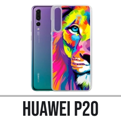 Custodia Huawei P20 - Leone multicolore