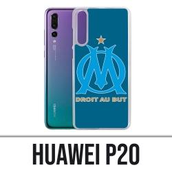 Coque Huawei P20 - Logo Om Marseille Big Fond Bleu