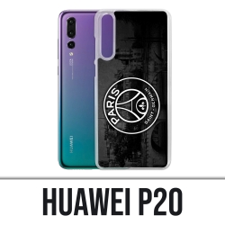 Coque Huawei P20 - Logo Psg Fond Black