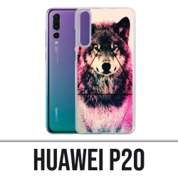 Cover Huawei P20 - Triangolo lupo