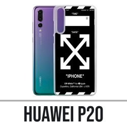 Custodia Huawei P20 - Bianco Nero Spento