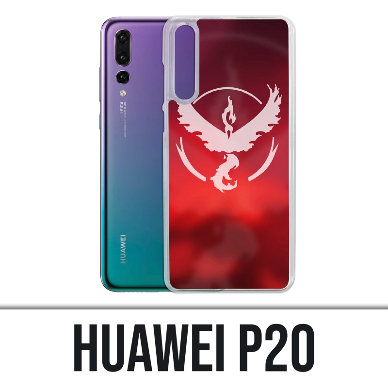Funda Huawei P20 - Pokémon Go Team Red Grunge
