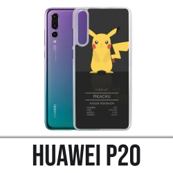 Funda Huawei P20 - Tarjeta de identificación Pokémon Pikachu