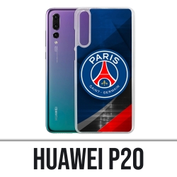 Custodia Huawei P20 - Logo Psg in metallo cromato