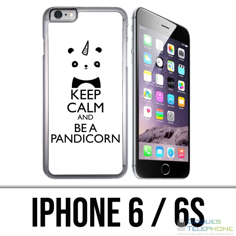 IPhone 6 / 6S Fall - behalten Sie ruhiges Pandicorn-Panda-Einhorn