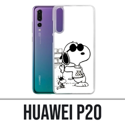 Custodia Huawei P20 - Snoopy Nero Bianco