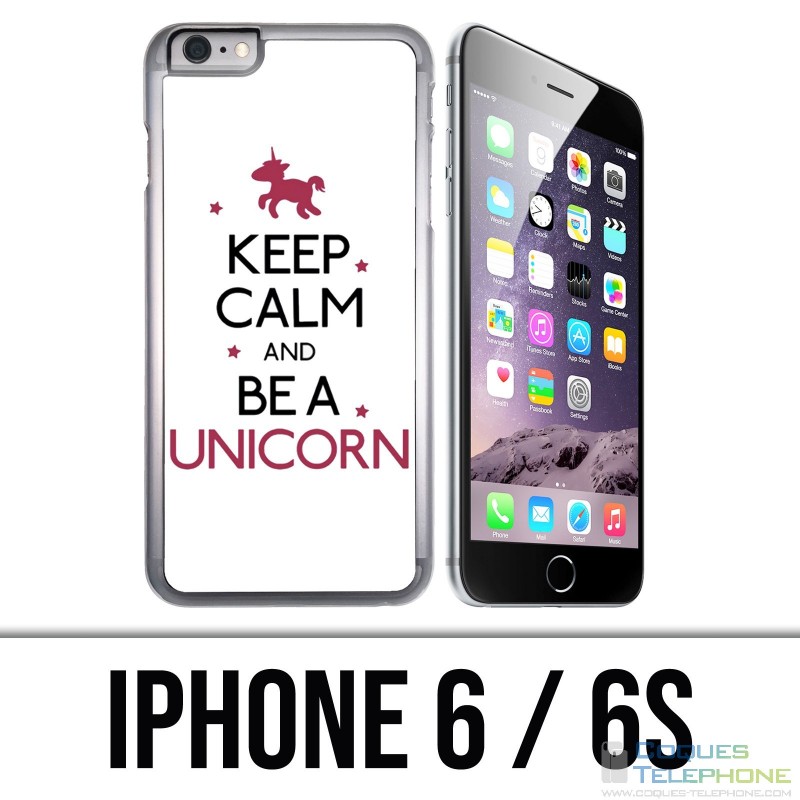Coque iPhone 6 / 6S - Keep Calm Unicorn Licorne