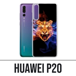 Funda Huawei P20 - Tiger Flames