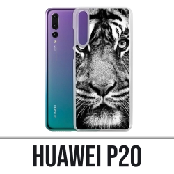 Funda Huawei P20 - Tigre blanco y negro