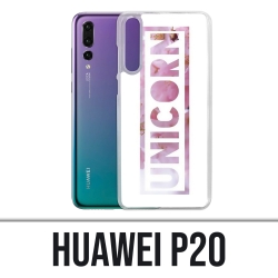 Coque Huawei P20 - Unicorn Fleurs Licorne