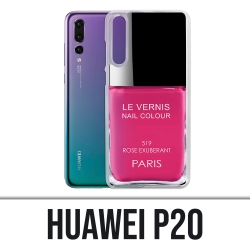 Coque Huawei P20 - Vernis Paris Rose
