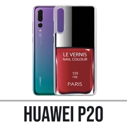 Coque Huawei P20 - Vernis Paris Rouge