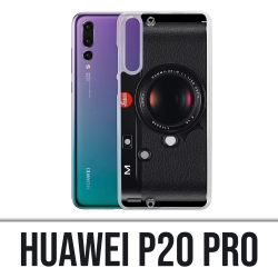 Custodia Huawei P20 Pro - Fotocamera vintage nera