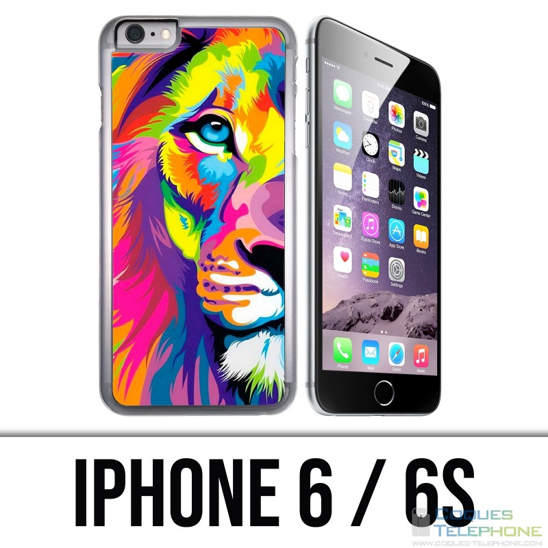 Custodia per iPhone 6 / 6S - Leone multicolore