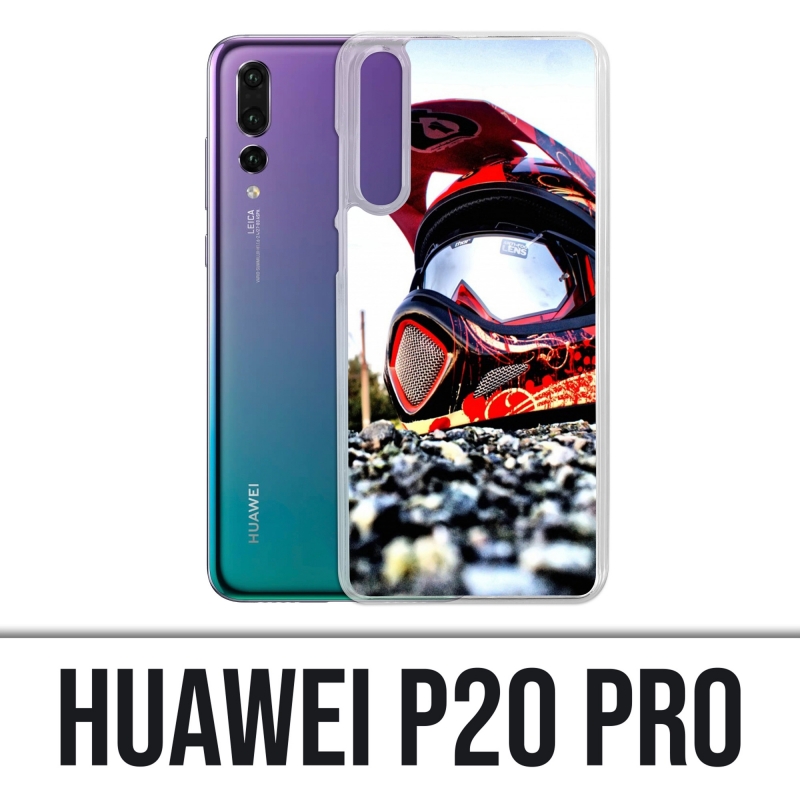 Coque Huawei P20 Pro - Casque Moto Cross
