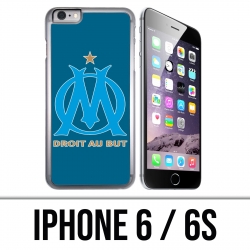 Coque iPhone 6 / 6S - Logo Om Marseille Big Fond Bleu