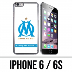 Coque iPhone 6 / 6S - Logo Om Marseille Blanc