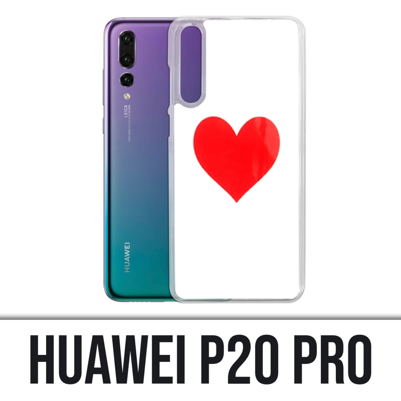 Custodia Huawei P20 Pro - Cuore rosso