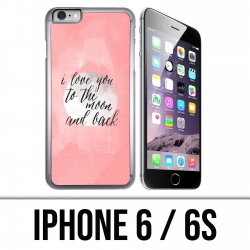 Coque iPhone 6 / 6S - Love Message Moon Back