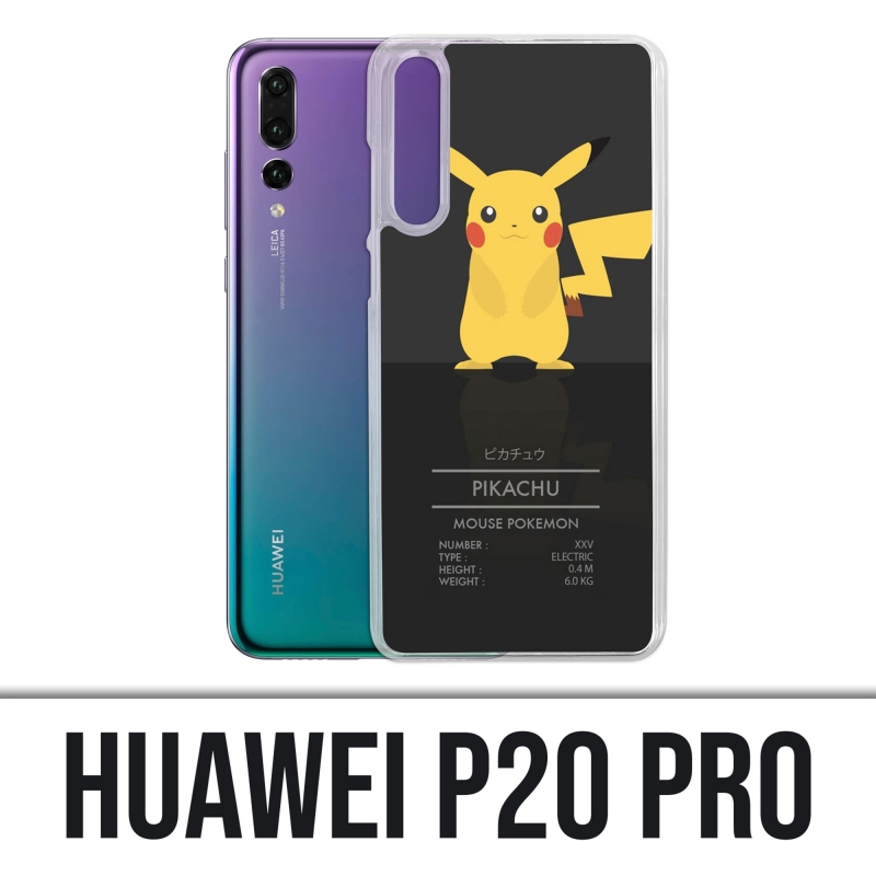 Funda Huawei P20 Pro - Tarjeta de identificación de Pokémon Pikachu