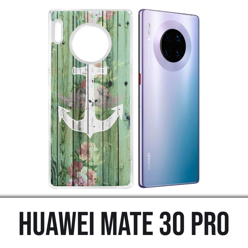 Huawei Mate 30 Pro Case - Marine Wood Anchor