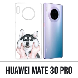 Coque Huawei Mate 30 Pro - Chien Husky Joues
