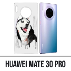 Coque Huawei Mate 30 Pro - Chien Husky Splash