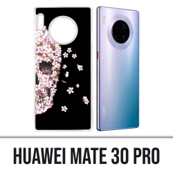 Huawei Mate 30 Pro Case - Schädel Blumen