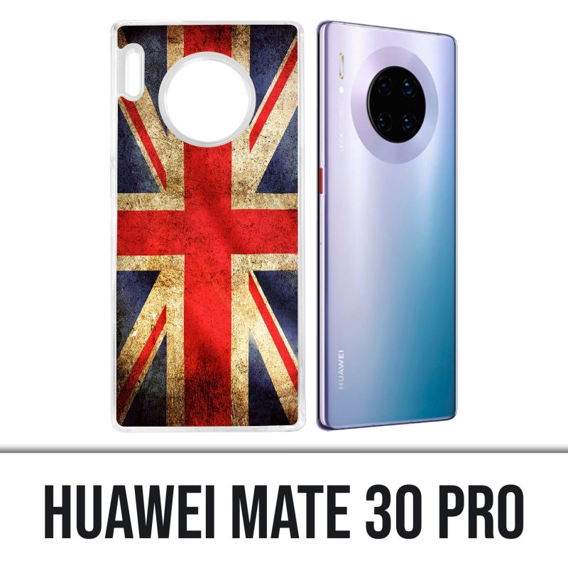 Coque Huawei Mate 30 Pro - Drapeau Uk Vintage