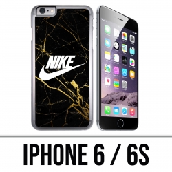 Custodia per iPhone 6 / 6S - Logo Nike in marmo dorato