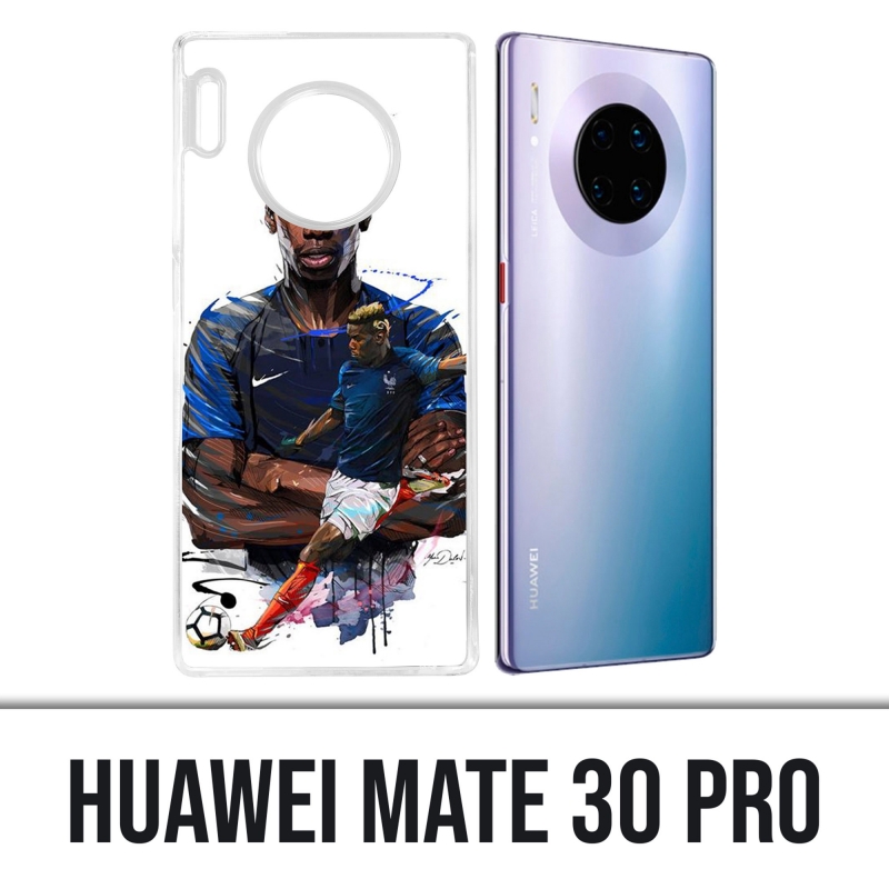 Funda Huawei Mate 30 Pro - Fútbol Francia Pogba Drawing