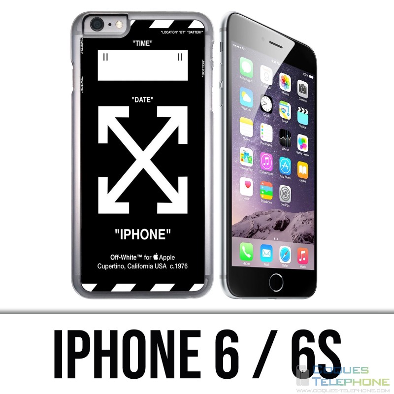 buik gelijkheid verwijderen IPhone 6 / 6S Case - Off White Black