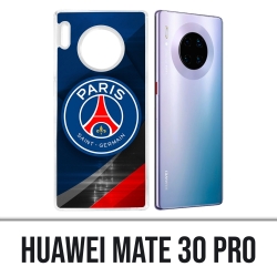 Custodia Huawei Mate 30 Pro - Logo Psg in metallo cromato
