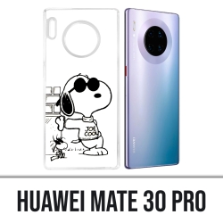 Funda Huawei Mate 30 Pro - Snoopy Negro Blanco