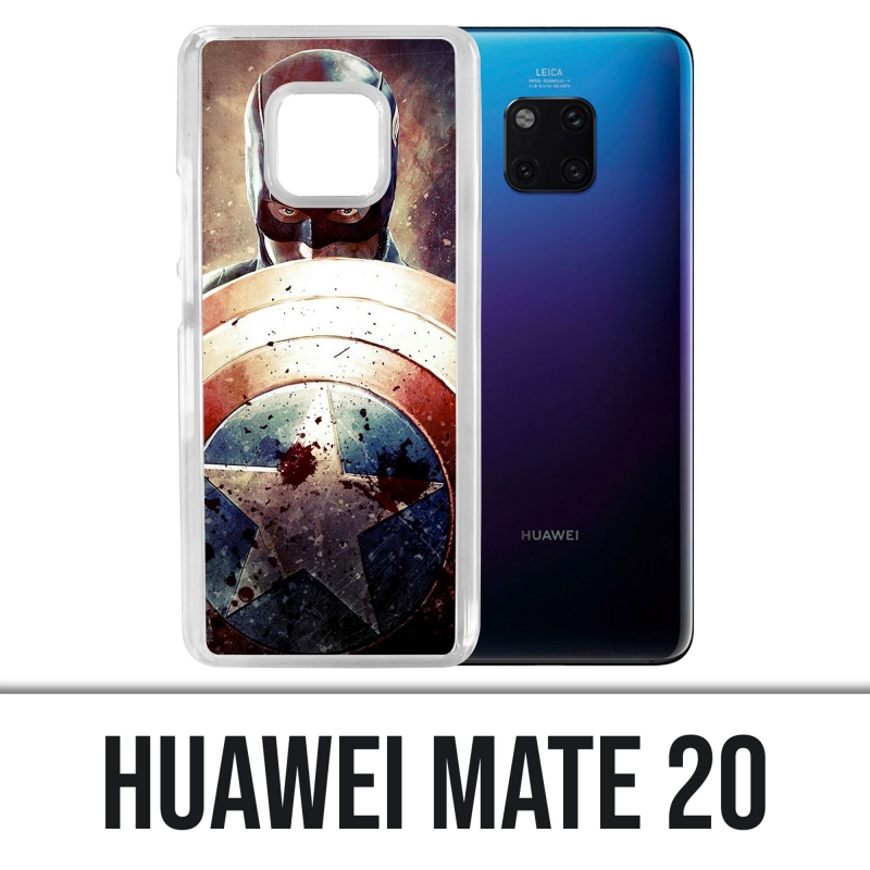Funda Huawei Mate 20 - Captain America Grunge Avengers