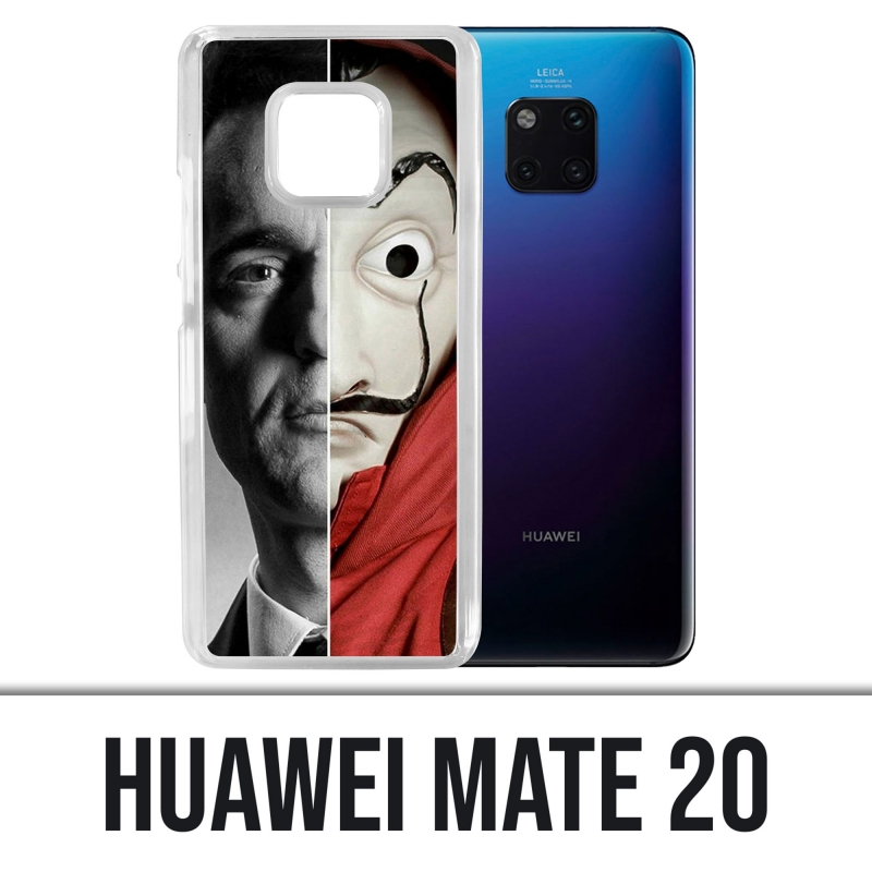 Funda Huawei Mate 20 - Split de máscara de Berlín Casa de papel