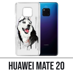 Coque Huawei Mate 20 - Chien Husky Splash